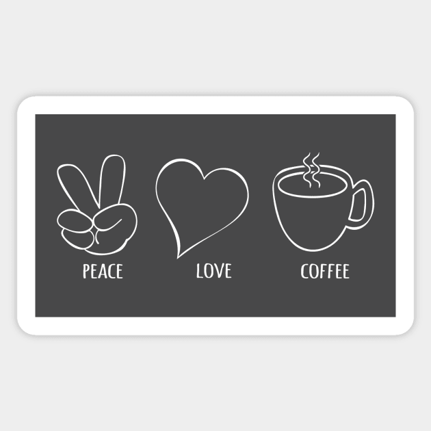 Peace Love Coffee Sticker by hobrath